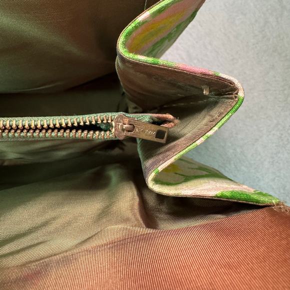 Vintage 1960s Floral Satchel Handbag, Spring Bag, Gardiner Maine Margaret Smith - Picture 8 of 12